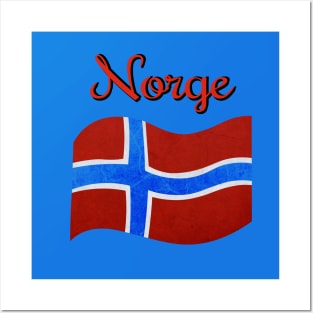 The flag of Norway, Norges flagg Posters and Art